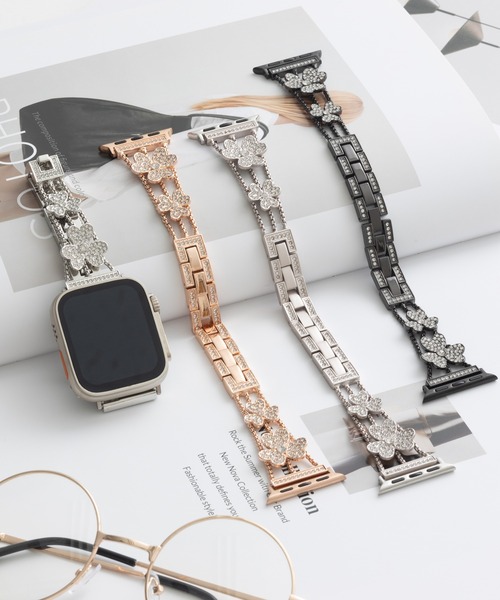 emonique(エモニーク)の「ステンレス製 Apple Watch バンド スマートウォッチバンド【38/40/41/42/44/45/49mm対応】(デジタル腕時計・レディース・プラチナム/ピンクゴールド/ブラック/シルバー・38/42)」の5枚目の写真