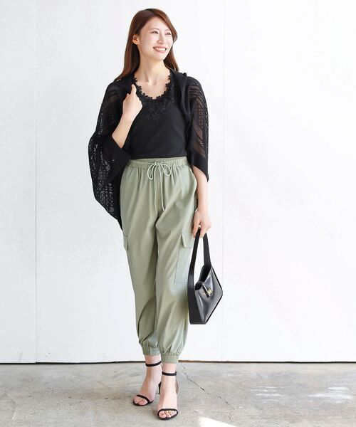 rps（アールピーエス）の「フラワーモチーフレースタンクトップ（タンクトップ・レディース・ブラック/グレイッシュベージュ/オフホワイト・M/L）」の14枚目の写真