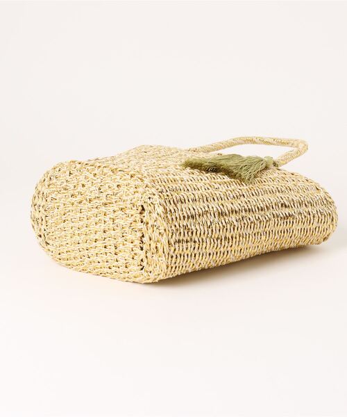 notch.（ノッチ）の「COOCO クーコ メタリックフィルムかごバッグ（かごバッグ・レディース・シルバー/ゴールド・ONESIZE）」の4枚目の写真