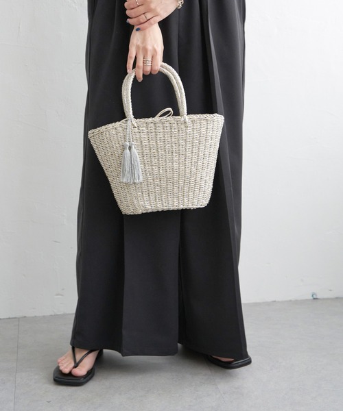 notch.（ノッチ）の「COOCO クーコ メタリックフィルムかごバッグ（かごバッグ・レディース・シルバー/ゴールド・ONESIZE）」の2枚目の写真