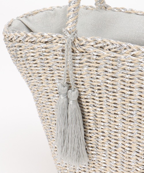 notch.（ノッチ）の「COOCO クーコ メタリックフィルムかごバッグ（かごバッグ・レディース・シルバー/ゴールド・ONESIZE）」の22枚目の写真