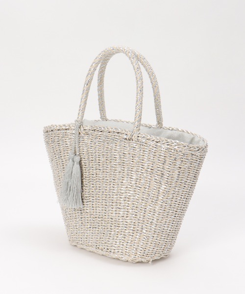 notch.（ノッチ）の「COOCO クーコ メタリックフィルムかごバッグ（かごバッグ・レディース・シルバー/ゴールド・ONESIZE）」の19枚目の写真