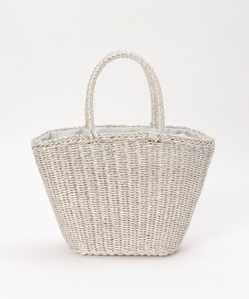 notch.（ノッチ）の「COOCO クーコ メタリックフィルムかごバッグ（かごバッグ・レディース・シルバー/ゴールド・ONESIZE）」の20枚目の写真