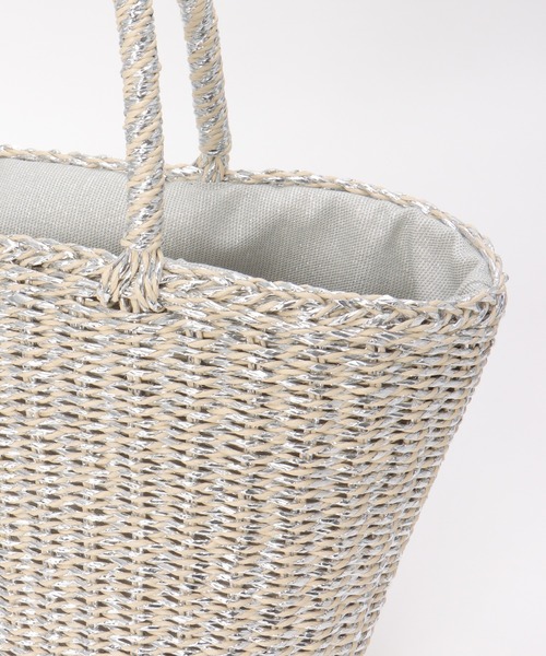 notch.（ノッチ）の「COOCO クーコ メタリックフィルムかごバッグ（かごバッグ・レディース・シルバー/ゴールド・ONESIZE）」の21枚目の写真