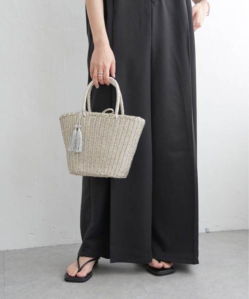 notch.（ノッチ）の「COOCO クーコ メタリックフィルムかごバッグ（かごバッグ・レディース・シルバー/ゴールド・ONESIZE）」の13枚目の写真