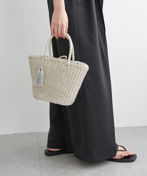 notch.（ノッチ）の「COOCO クーコ メタリックフィルムかごバッグ（かごバッグ・レディース・シルバー/ゴールド・ONESIZE）」の14枚目の写真