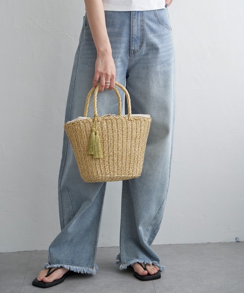 notch.（ノッチ）の「COOCO クーコ メタリックフィルムかごバッグ（かごバッグ・レディース・シルバー/ゴールド・ONESIZE）」の16枚目の写真