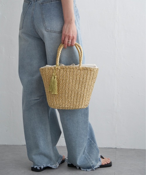 notch.（ノッチ）の「COOCO クーコ メタリックフィルムかごバッグ（かごバッグ・レディース・シルバー/ゴールド・ONESIZE）」の17枚目の写真