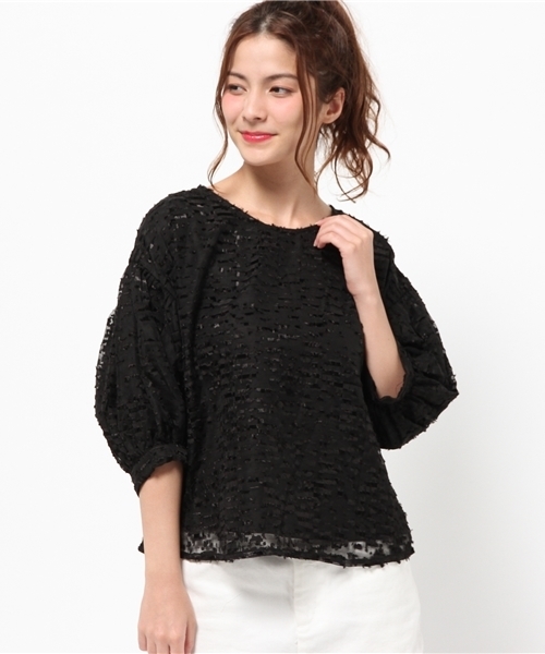 mystic（ミスティック）の「【Omekashi】JQシフォンプルオーバー（シャツ/ブラウス・レディース・グレー/ピンク/ブラック・ﾌﾘ-）」の2枚目の写真