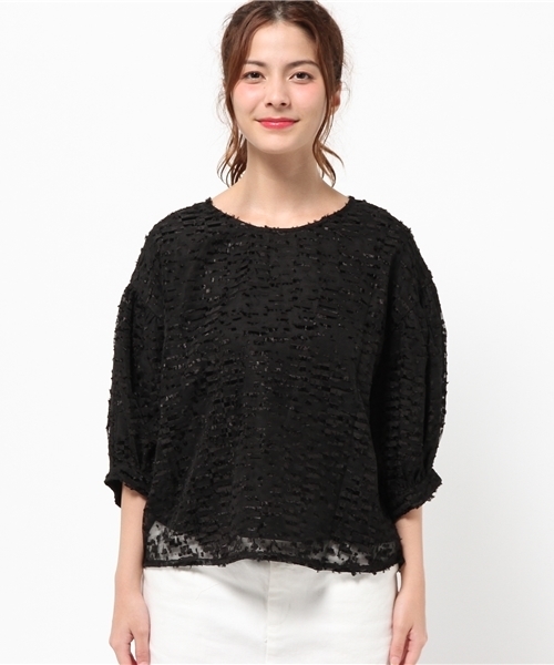 mystic（ミスティック）の「【Omekashi】JQシフォンプルオーバー（シャツ/ブラウス・レディース・グレー/ピンク/ブラック・ﾌﾘ-）」の4枚目の写真