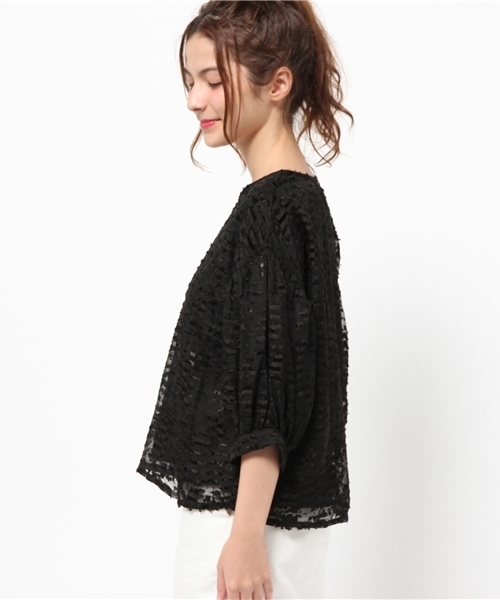 mystic（ミスティック）の「【Omekashi】JQシフォンプルオーバー（シャツ/ブラウス・レディース・グレー/ピンク/ブラック・ﾌﾘ-）」の5枚目の写真