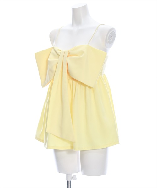 clear（クリア）の「ビッグリボンビスチェ［バレエコア ガーリー 主役級トップス］≪再入荷≫（ベスト・レディース・ブラック/アイボリー/イエロー・F）」の4枚目の写真