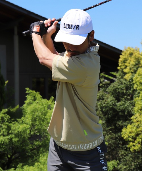 (RM)【LUXE/R GOLF】ストレッチ スムース ロゴ ポロシャツ（ポロシャツ）｜LUXE/R GOLF（ラグジュ ゴルフ） 7,590円