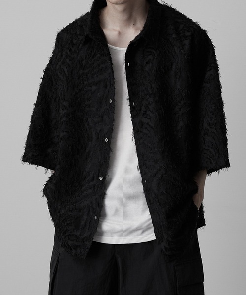 BELPER FRINGE SHIRT  ベルパー フリンジシャツ BELPER/ベルパー】アシンメトリーシャツ（シャツ/ブラウス