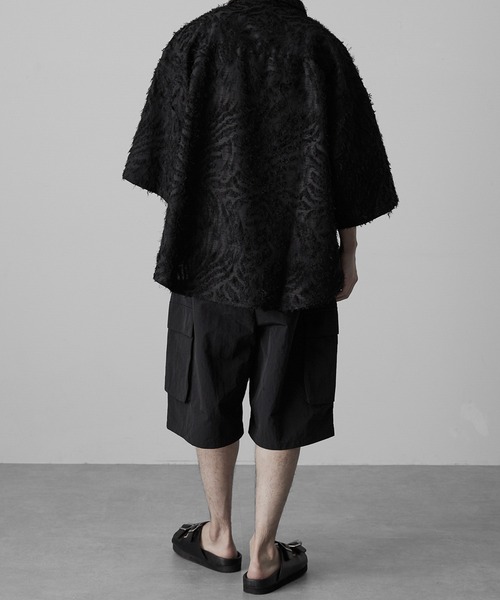 【2025年新作】 セール】【RUUBON】fringe shirt sleeve half jacquard アニメ