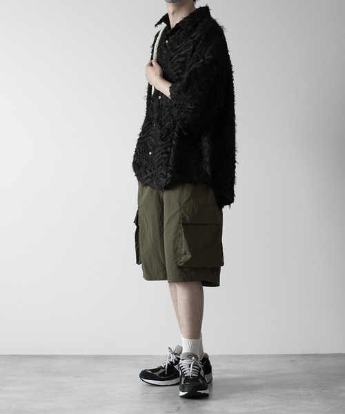 RUUBON（ルーボン）の「【RUUBON】fringe jacquard half sleeve shirt / フリンジジャガードハーフスリーブシャツ（シャツ/ブラウス・メンズ・ホワイト/ブラック・L/M/S）」の19枚目の写真