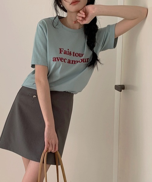 Mela(メラ)の「FADE LOGO TEE(Tシャツ/カットソー・レディース・ブルー/ピンク/ホワイト/アイボリー・FREE)」の5枚目の写真