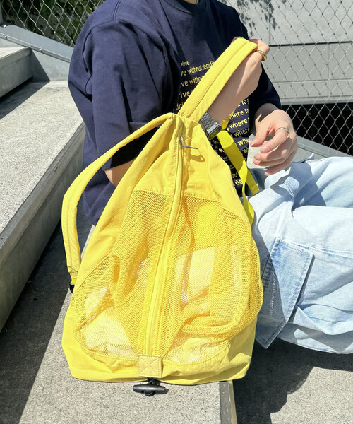 CIAOPANIC TYPY(チャオパニックティピー)の「■【UNISEX】メッシュ切替リュックサック / キーホルダー付き(バックパック/リュック・レディース・ブラック/グレー/イエロー・ONE SIZE)」の17枚目の写真