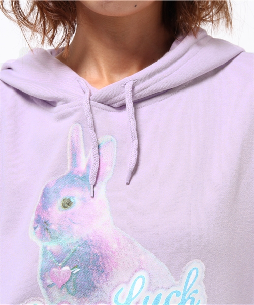 WEGO（ウィゴー）の「WEGO/ANIMALパーカー（パーカー・レディース・ホワイト/ライトパープル・FREE）」の6枚目の写真