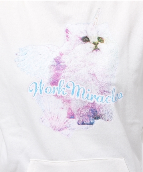 WEGO（ウィゴー）の「WEGO/ANIMALパーカー（パーカー・レディース・ホワイト/ライトパープル・FREE）」の4枚目の写真