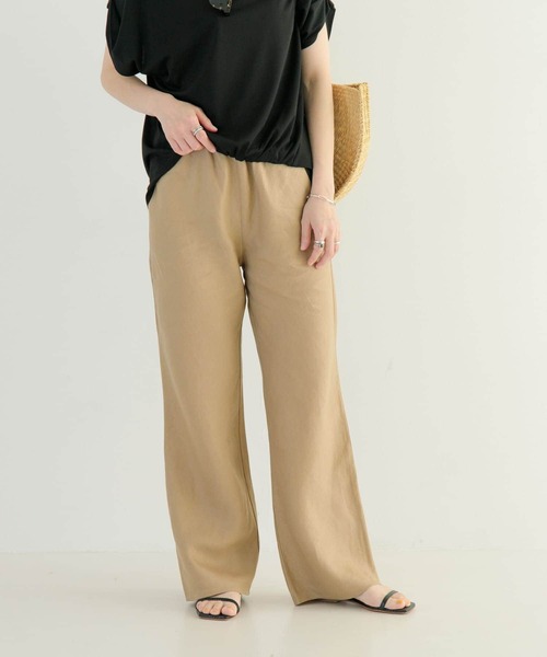 URBAN RESEARCH（アーバンリサーチ）の「リネンバイアスパンツ（その他パンツ・レディース・ナチュラル/ブラック/ホワイト/ベージュ・36/38）」の3枚目の写真