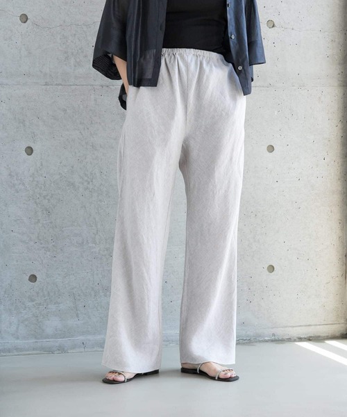 URBAN RESEARCH（アーバンリサーチ）の「リネンバイアスパンツ（その他パンツ・レディース・ナチュラル/ブラック/ホワイト/ベージュ・36/38）」の4枚目の写真