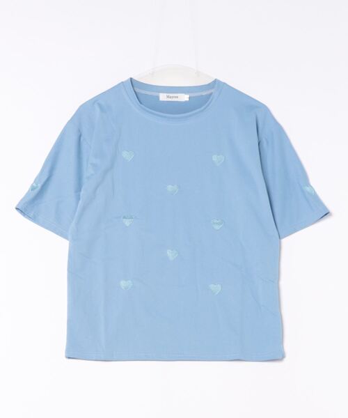 Mayree（メイリー）の「【Mayree】パステルカラー　ハートTシャツ（Tシャツ/カットソー・レディース・グリーン/ピンク/ブルー・MEDIUM/LARGE/X-LARGE/SMALL）」の5枚目の写真