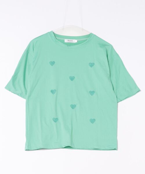 Mayree（メイリー）の「【Mayree】パステルカラー　ハートTシャツ（Tシャツ/カットソー・レディース・グリーン/ピンク/ブルー・MEDIUM/LARGE/X-LARGE/SMALL）」の10枚目の写真