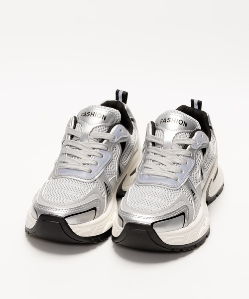 SVEC（シュベック）の「厚底スニーカー / レースアップ ローカット（スニーカー・レディース・ゴールド/シルバー・Lsize/Msize/Ssize）」の7枚目の写真