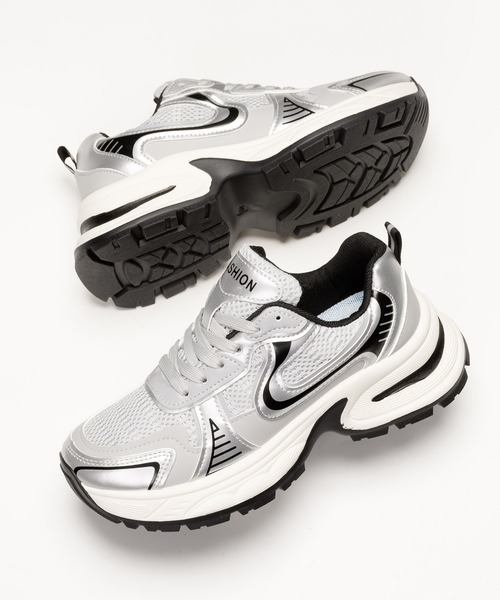 SVEC（シュベック）の「厚底スニーカー / レースアップ ローカット（スニーカー・レディース・ゴールド/シルバー・Lsize/Msize/Ssize）」の11枚目の写真