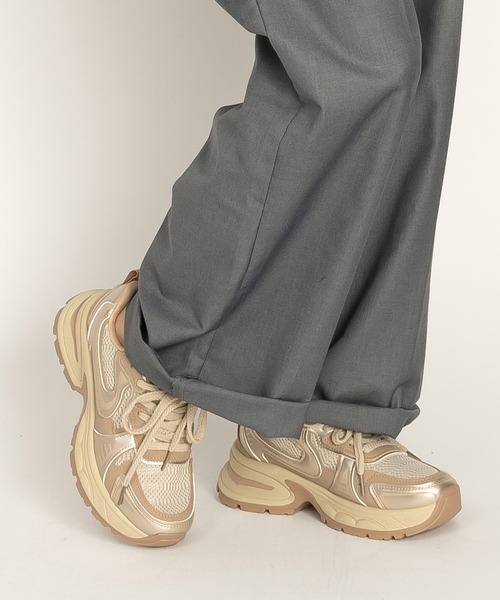 SVEC（シュベック）の「厚底スニーカー / レースアップ ローカット（スニーカー・レディース・ゴールド/シルバー・Lsize/Msize/Ssize）」の22枚目の写真