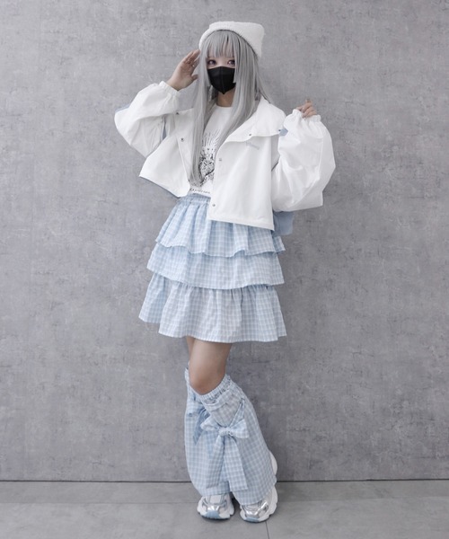 Whinny（ホワイニー）の「Whinny/ハイパーラブラブカビャー♪（レッグウォーマー・レディース・サックスブルー/ブラック/ホワイト/ブラック系その他・FREE）」の18枚目の写真