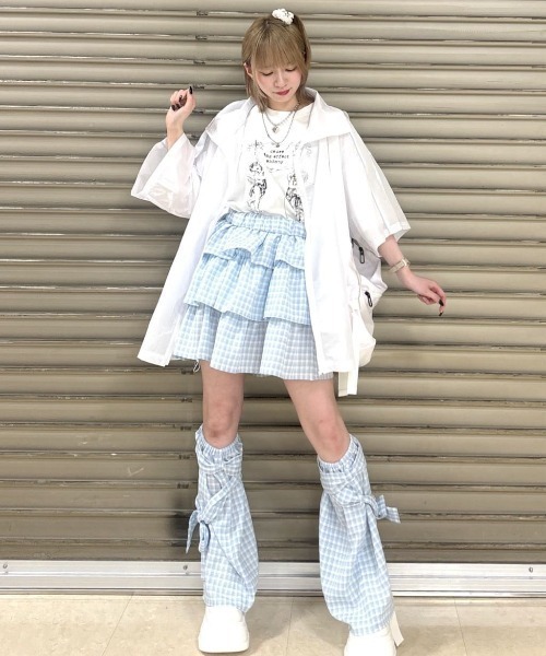 Whinny（ホワイニー）の「Whinny/ハイパーラブラブカビャー♪（レッグウォーマー・レディース・サックスブルー/ブラック/ホワイト/ブラック系その他・FREE）」の14枚目の写真