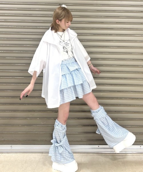 Whinny（ホワイニー）の「Whinny/ハイパーラブラブカビャー♪（レッグウォーマー・レディース・サックスブルー/ブラック/ホワイト/ブラック系その他・FREE）」の15枚目の写真