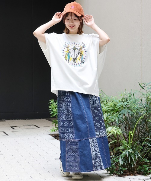 チチカカ（チチカカ）の「マヤ文字刺繍コーデュロイキャップ（キャップ・レディース・カーキ/ブラウン/ブラック・FREE）」の6枚目の写真