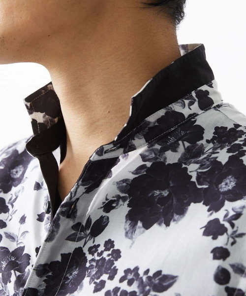 MK MICHEL KLEIN HOMME （エムケーミッシェルクランオム）の「モノトーンフラワーシャツ（シャツ/ブラウス・メンズ・ホワイト/ブラック・48/46/51）」の5枚目の写真