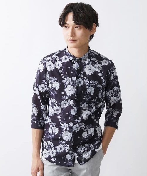 MK MICHEL KLEIN HOMME （エムケーミッシェルクランオム）の「モノトーンフラワーシャツ（シャツ/ブラウス・メンズ・ホワイト/ブラック・48/46/51）」の13枚目の写真