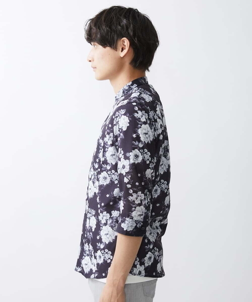 MK MICHEL KLEIN HOMME （エムケーミッシェルクランオム）の「モノトーンフラワーシャツ（シャツ/ブラウス・メンズ・ホワイト/ブラック・48/46/51）」の14枚目の写真