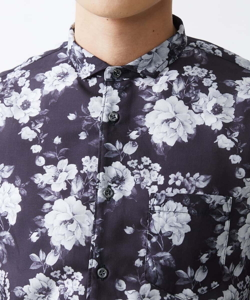 MK MICHEL KLEIN HOMME （エムケーミッシェルクランオム）の「モノトーンフラワーシャツ（シャツ/ブラウス・メンズ・ホワイト/ブラック・48/46/51）」の16枚目の写真