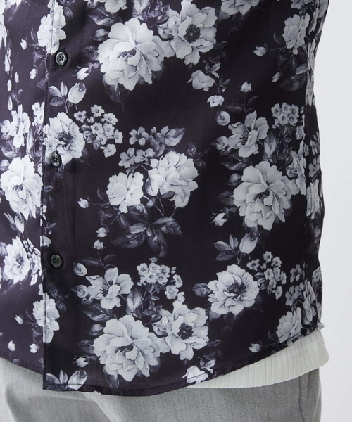 MK MICHEL KLEIN HOMME （エムケーミッシェルクランオム）の「モノトーンフラワーシャツ（シャツ/ブラウス・メンズ・ホワイト/ブラック・48/46/51）」の19枚目の写真