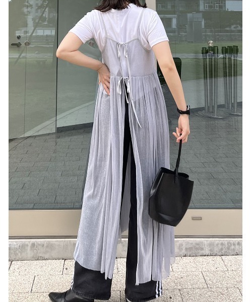 セール】ラメチュールキャミワンピース／lame tulle onepiece ビスチェ  