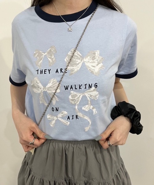 nemne store（ネンネストア）の「【サイズアソート(クロップドサイズ有り)】アソートリンガーTシャツ（Tシャツ/カットソー・レディース・ホワイト系3/オートミール/ホワイト系2/ホワイト系/イエロー/レッド/ライトブルー/ネイビー系2/ネイビー系・MEDIUM/LARGE/SMALL）」の12枚目の写真