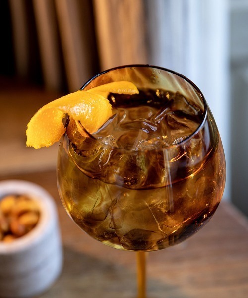 バークラフト/ベッコウグラス 550ml ワイングラス 2個セット べっ甲