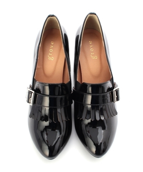 grove（グローブ）の「キルトベルトパンプス（パンプス・レディース・ブラウン/ブラック・40/30/35）」の7枚目の写真