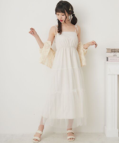 ems excite（エムズエキサイト）の「３DレースCTカーデ（Tシャツ/カットソー・レディース・ピンク/ブルー/ナチュラル・FREE）」の10枚目の写真