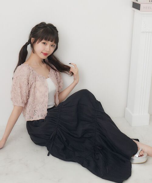 ems excite（エムズエキサイト）の「３DレースCTカーデ（Tシャツ/カットソー・レディース・ピンク/ブルー/ナチュラル・FREE）」の12枚目の写真