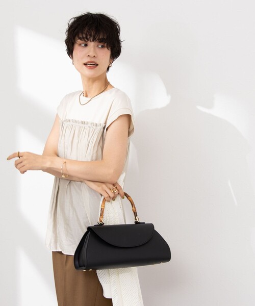 NOLLEY’S（ノーリーズ）の「割繊コンビプルオーバーカットソー（Tシャツ/カットソー・レディース・ベージュ/ベビーピンク/ネイビー/ホワイト・38）」の14枚目の写真