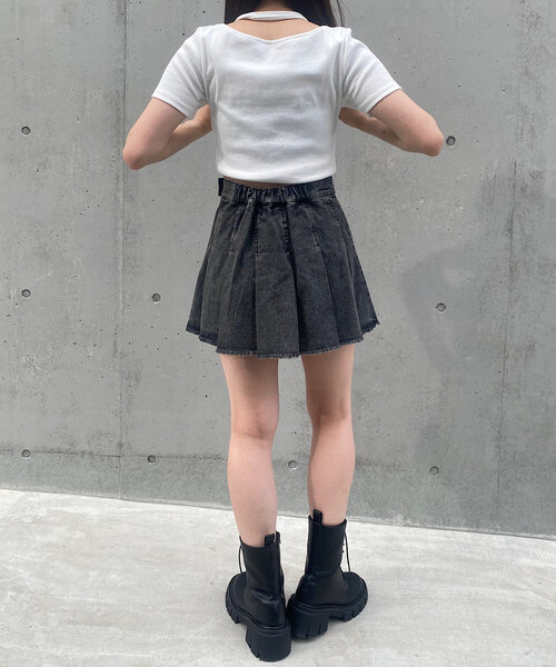 RAY CASSIN（レイカズン）の「デニムプリーツスカート（スカート