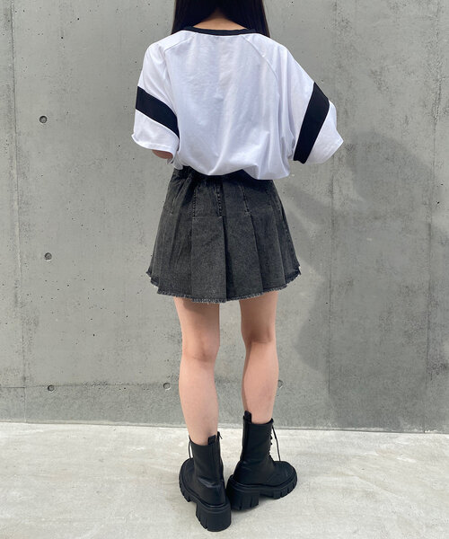 RAY CASSIN（レイカズン）の「デニムプリーツスカート（スカート