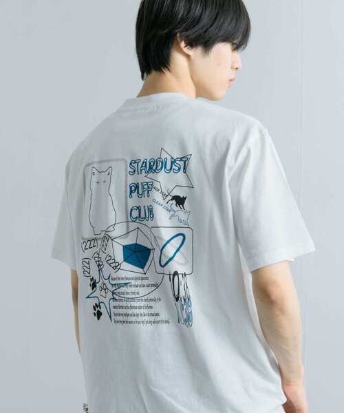 SENSE OF PLACE by URBAN RESEARCH(センスオブプレイスバイアーバンリサーチ)の「キャットグラフィックプリントTシャツ B(Tシャツ/カットソー・メンズ・ブラック/ホワイト/ライトブルー・MEDIUM/LARGE)」の4枚目の写真